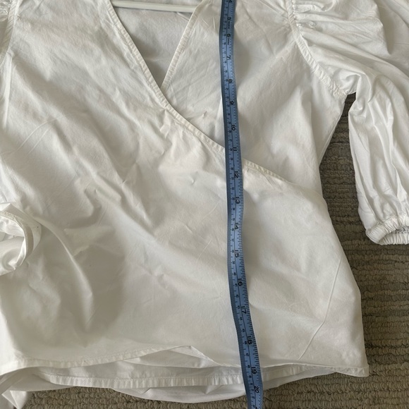 Ganni white wrap blouse / size 6 - Picture 7 of 7